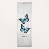 Tapis De Yoga Papillon bleu Floral Yoga Mat (Devant)