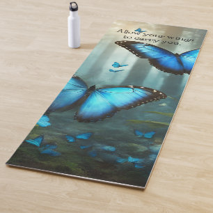 Tapis De Yoga Papillon bleu Morpho