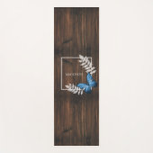 Tapis De Yoga Papillon bleu rustique Yoga Mat (Devant)