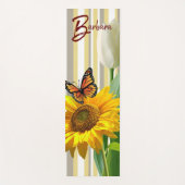 Tapis De Yoga Papillon de tournesol Tulipe blanche Yoga Mat (Devant)