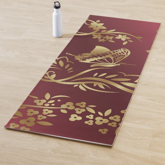 Tapis De Yoga Papillon d'or (En situation)