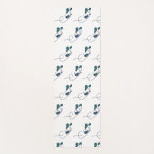 Tapis De Yoga Papillon en lineart vert (Devant)