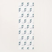 Tapis De Yoga Papillon en lineart vert (Dos)