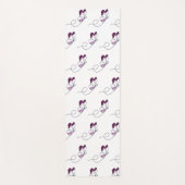 Tapis De Yoga Papillon en trait violet (Devant)