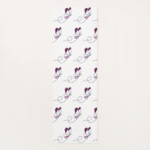 Tapis De Yoga Papillon en trait violet (Dos)