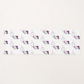 Tapis De Yoga Papillon en trait violet (Devant (Horizontal))
