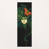 Tapis De Yoga Papillon Feuille vert Dryad (Devant)