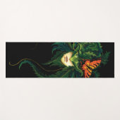 Tapis De Yoga Papillon Feuille vert Dryad (Devant (Horizontal))