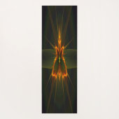 Tapis De Yoga Papillon fractal sur Arrière - plan noir (Dos)