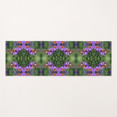 Tapis De Yoga Papillon Lady Peint Sur Aster Flower Abstrait (Devant (Horizontal))