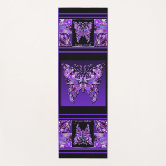 Tapis De Yoga Papillon pourpre 31 (Devant)
