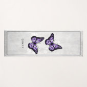 Tapis De Yoga Papillon pourpre Fleur de Yoga Mat (Devant (Horizontal))