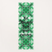 Tapis De Yoga Papillon psychédélique de mandala vert abstrait  (Devant)