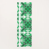 Tapis De Yoga Papillon psychédélique de mandala vert abstrait  (Dos)