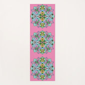 Tapis De Yoga Papillon rose et bleu Mandala (Devant)