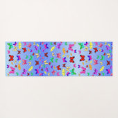 Tapis De Yoga Papillons bleus (Dos (Horizontal))