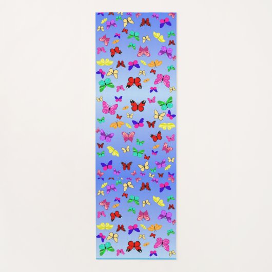 Tapis De Yoga Papillons bleus (Devant)