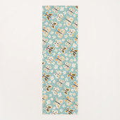Tapis De Yoga Papillons d'art populaire rétro (Devant)