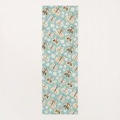 Tapis De Yoga Papillons d'art populaire rétro (Dos)