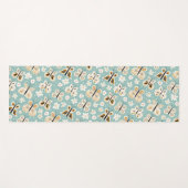 Tapis De Yoga Papillons d'art populaire rétro (Devant (Horizontal))