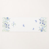 Tapis De Yoga Papillons de monogramme de nom (Devant (Horizontal))
