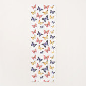 Tapis De Yoga Papillons Rose Violet (Devant)