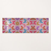 Tapis De Yoga Papillons volants colorés (Devant (Horizontal))