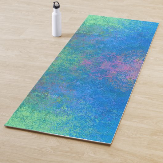 Tapis De Yoga Par l'encre d'alcool de mer, Abstraite acrylique (En situation)