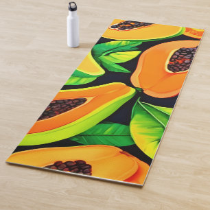 Tapis De Yoga Paradis tropical de la papaye