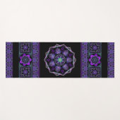 Tapis De Yoga Parapluie violet & coeurs .7 (Devant (Horizontal))