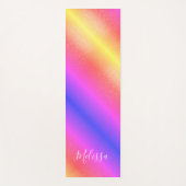 Tapis De Yoga Parties scintillant arc-en-ciel personnalisée (Devant)