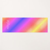 Tapis De Yoga Parties scintillant arc-en-ciel personnalisée (Devant (Horizontal))