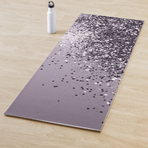Tapis De Yoga Parties scintillant de la dame de la Lavande étin