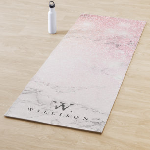 Tapis De Yoga Parties scintillant de marbre personnalisée