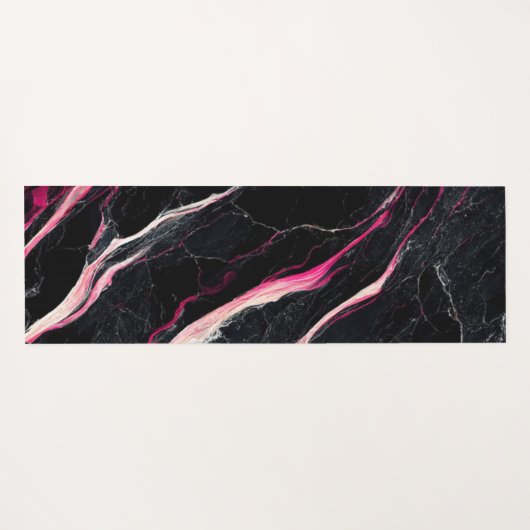 Tapis De Yoga Parties scintillant de marbre rose Yoga Mat (Dos (Horizontal))