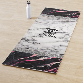 Tapis De Yoga Parties scintillant de marbre rose Yoga Mat