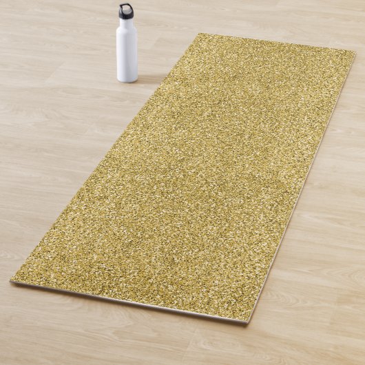 Tapis De Yoga Parties scintillant Gold Glitzy (En situation)