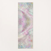 Tapis De Yoga Parties scintillant holographique Marbré Pastel En (Devant)