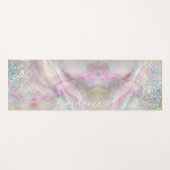 Tapis De Yoga Parties scintillant holographique Marbré Pastel En (Devant (Horizontal))
