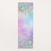 Tapis De Yoga Parties scintillant holographique Rainbow Pastels  (Dos)