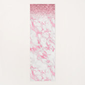 Tapis De Yoga Parties scintillant Marbre blanc rose (Devant)