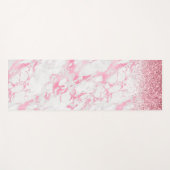 Tapis De Yoga Parties scintillant Marbre blanc rose (Devant (Horizontal))