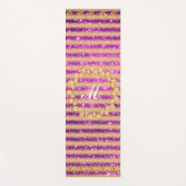 Tapis De Yoga Parties scintillant Or de luxe violet cadeau monog (Devant)