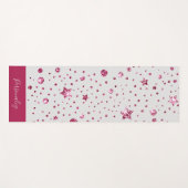 Tapis De Yoga Parties scintillant rose chaud Stars tendance Glam (Devant (Horizontal))