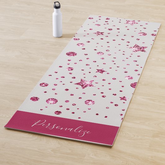 Tapis De Yoga Parties scintillant rose chaud Stars tendance Glam (En situation)
