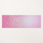 Tapis De Yoga Parties scintillant rose Cheetah Imprimer (Devant (Horizontal))