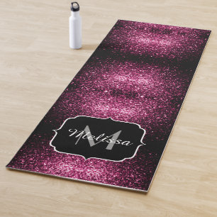 Tapis De Yoga Parties scintillant rose foncé brillant scintille