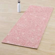 Parties scintillant rose pâle Yoga Mat