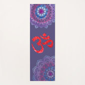 Tapis De Yoga Parties scintillant rouge violet Om Mandala (Devant)