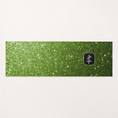 Tapis De Yoga Parties scintillant vert clair brille Monogram (Devant (Horizontal))